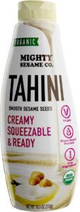 bottle of mighty sesame tahini sauce