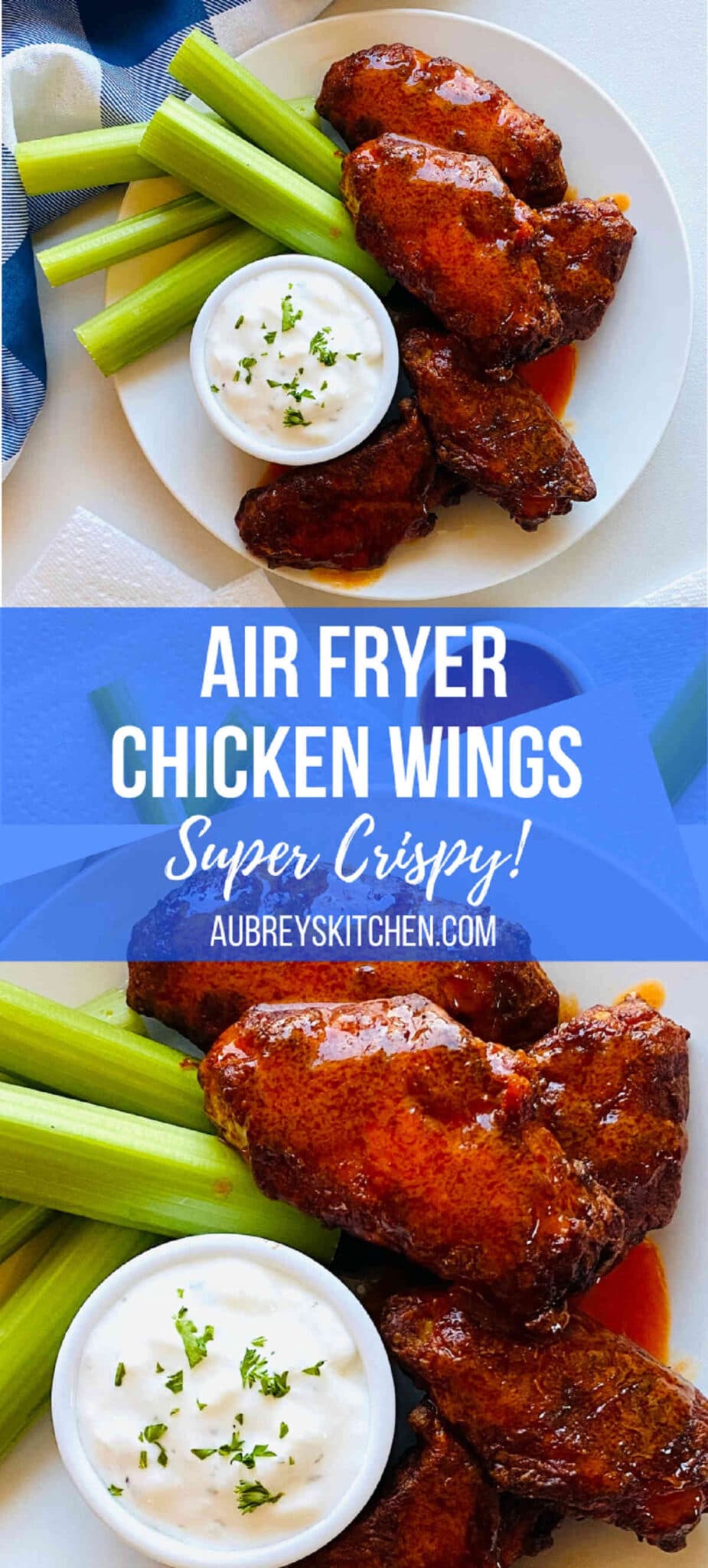 Air Fryer Frozen Chicken Wings Aubrey's Kitchen