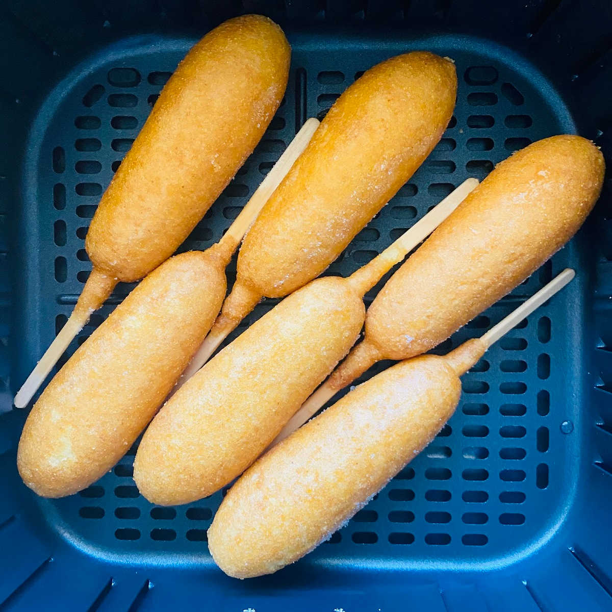 frozen corn dogs in air fryer basket