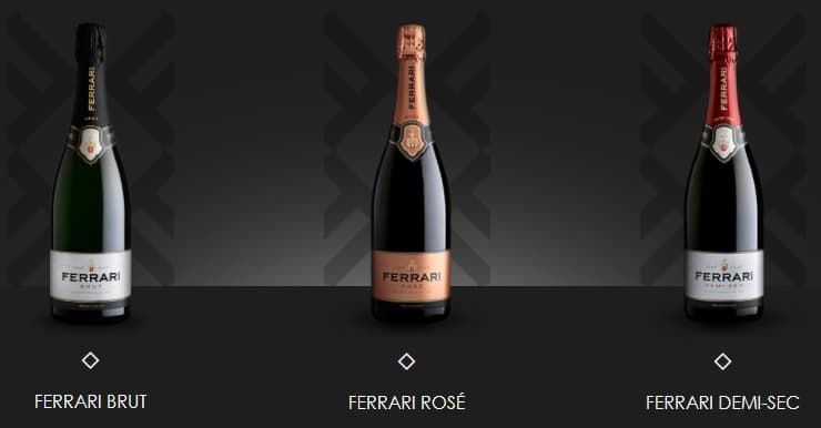 ferrari brut champagne three bottles