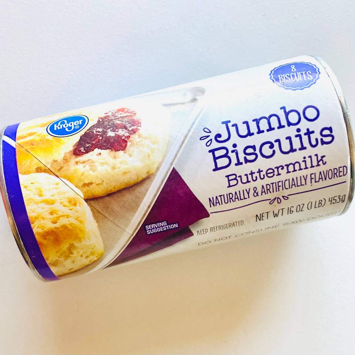 a can of kroger jumbo buttermilk biscuits