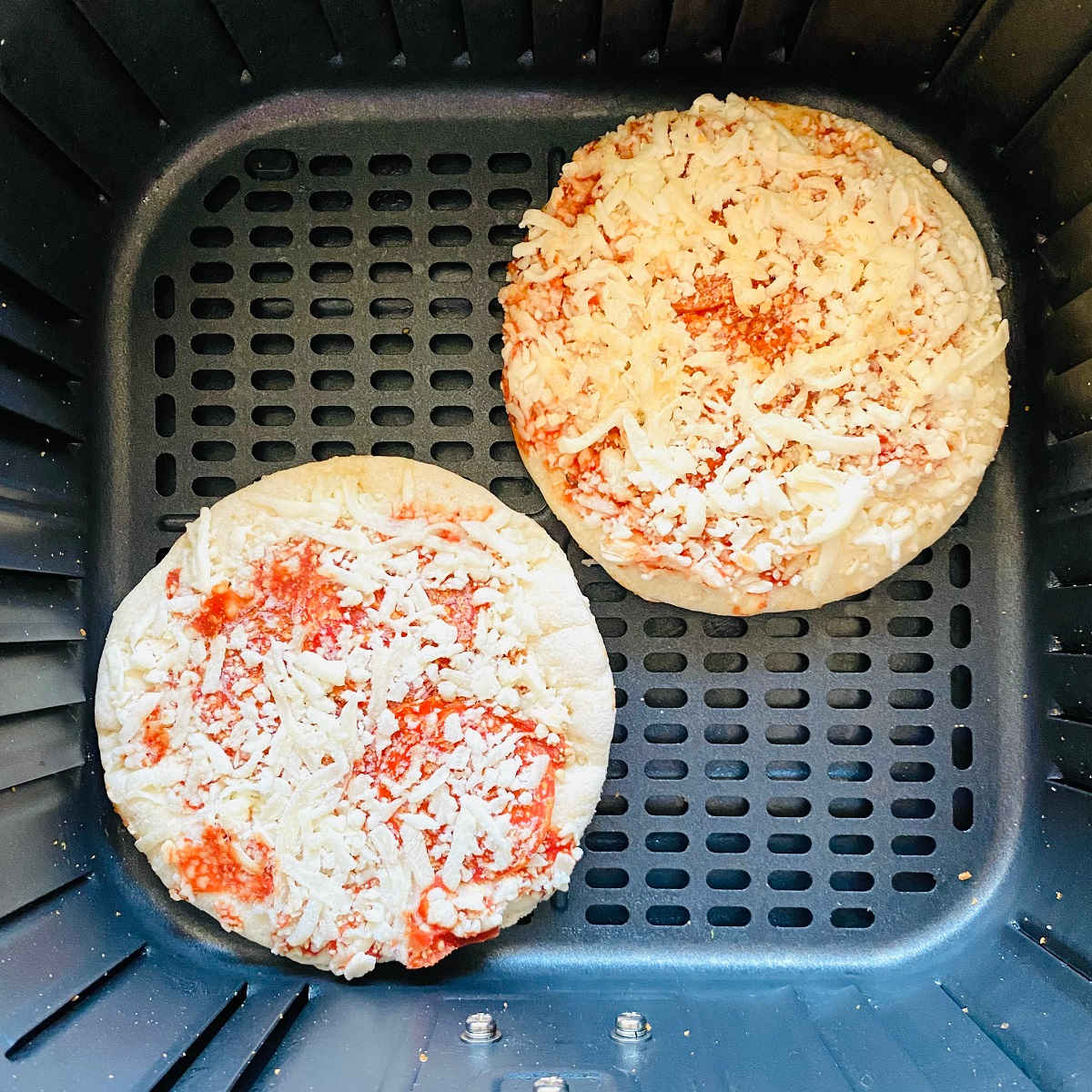 frozen pizza in air fryer basket