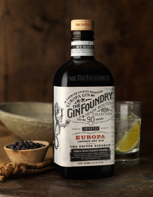 bottle of the gin foundary europa london dry gin