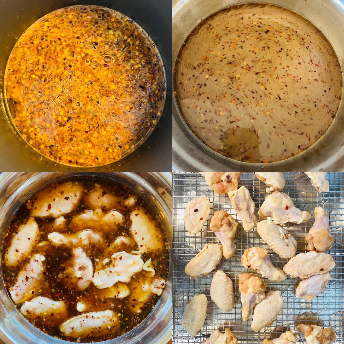 process shots for how to brine chicken wings