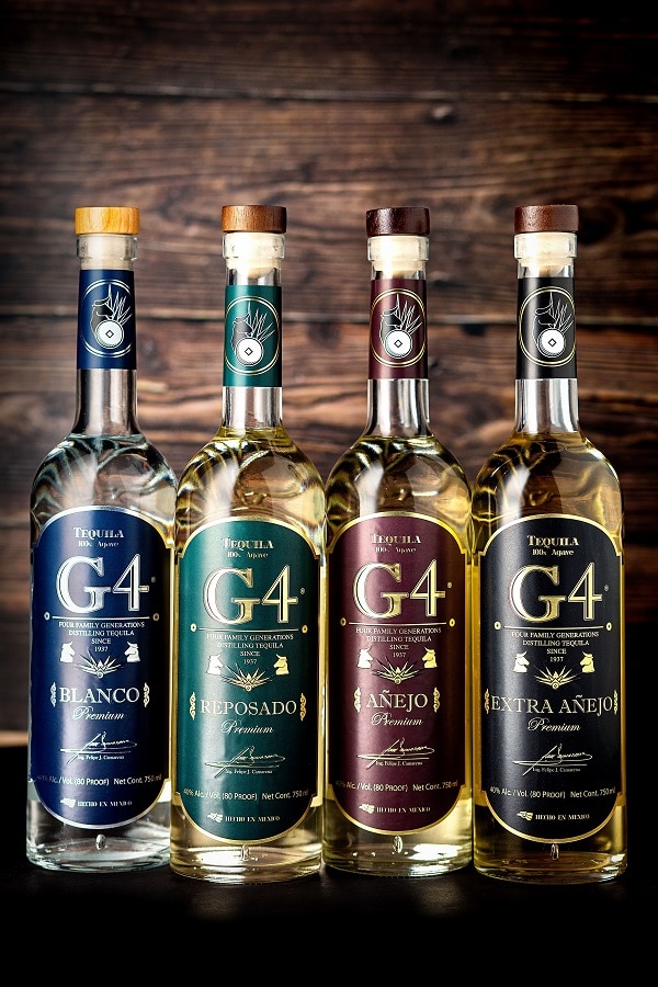 g4 tequila 4 bottles of different varieties