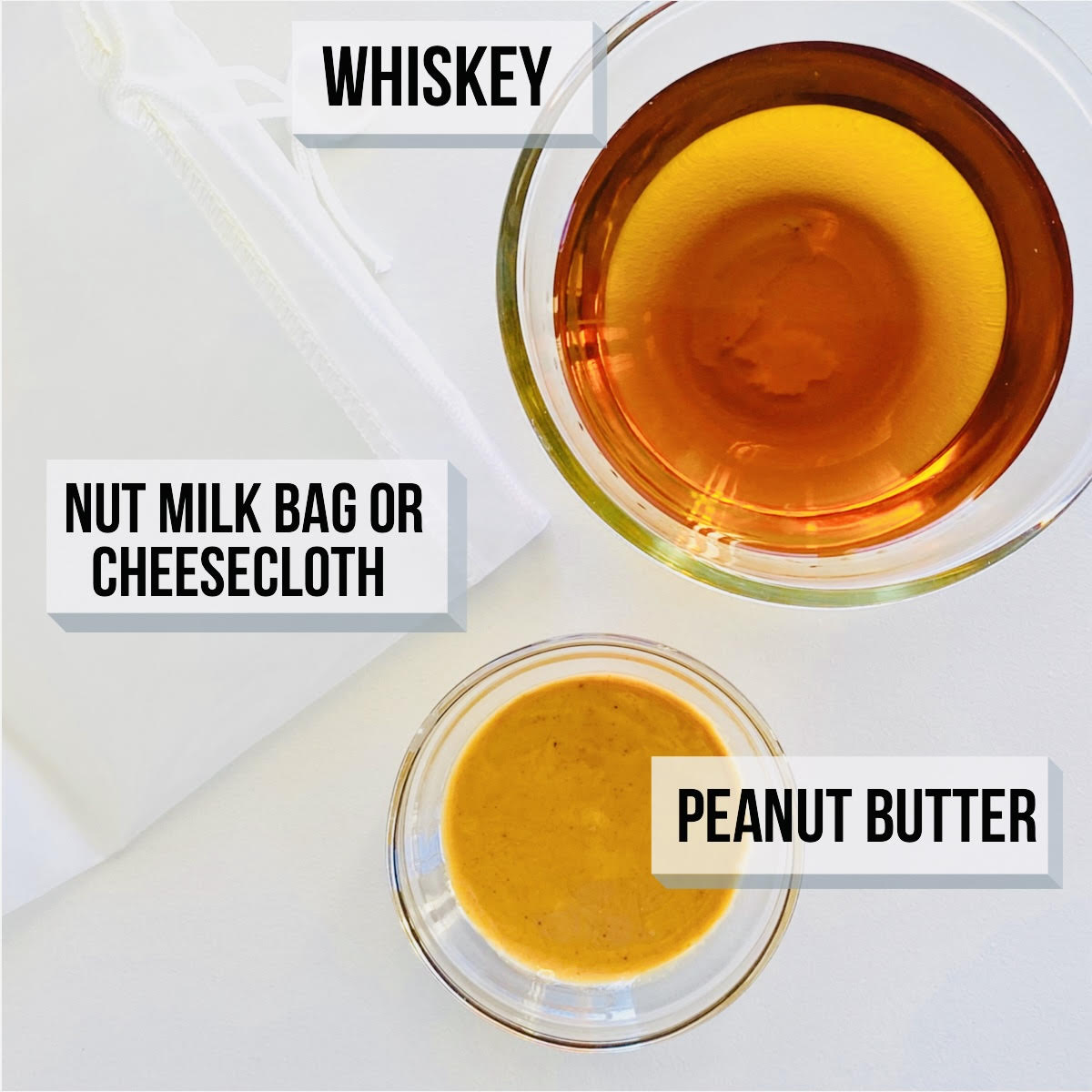 peanut butter whiskey ingredients labeled