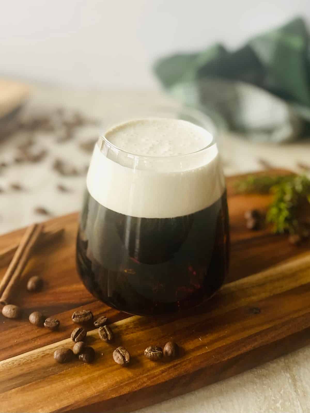 sweet cold foam recipe on a cold brew.
