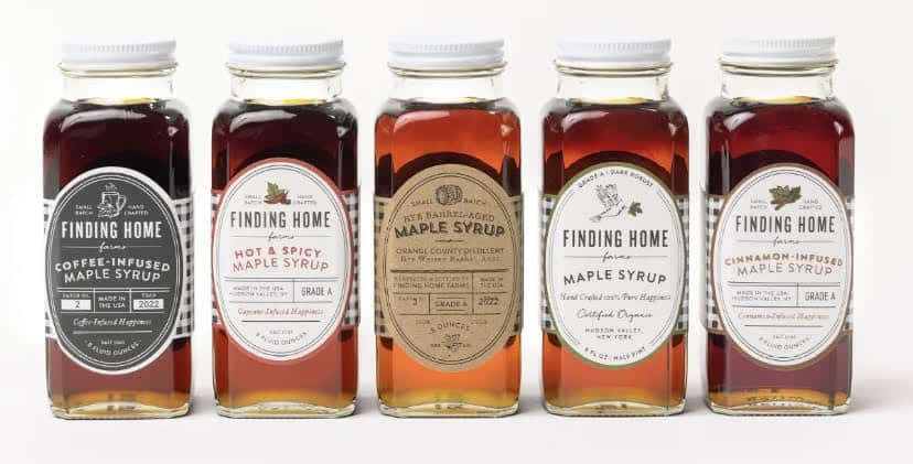 finding home farms maple syrup gift set.