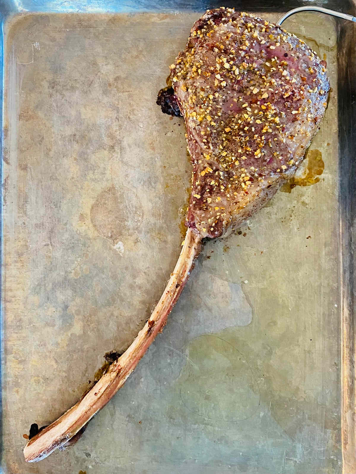 reverse sear tomahawk steak oven.